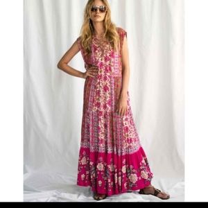 GUC free people hanalei bay dress pink L